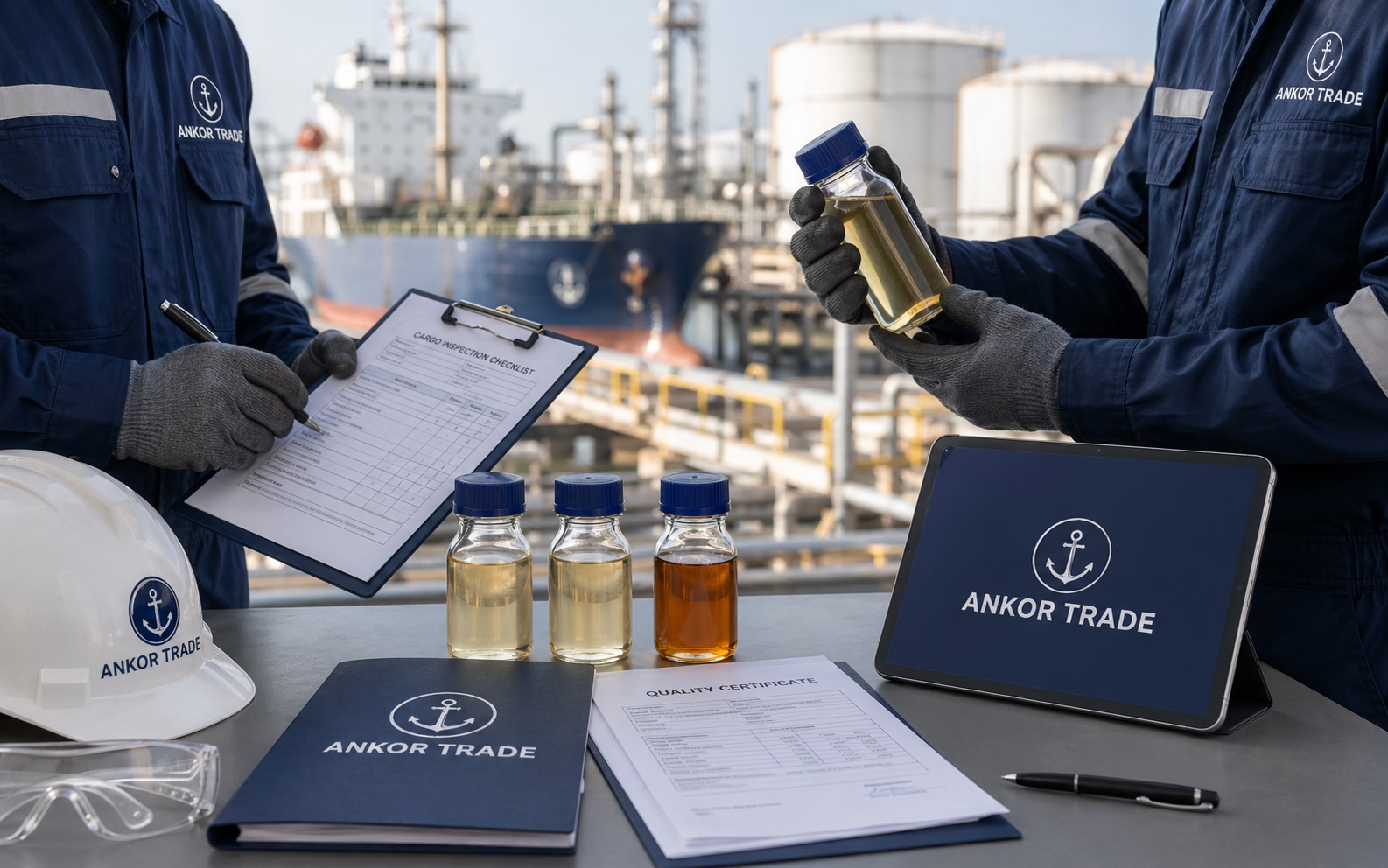 ANKOR TRADE inspection documents and petroleum samples