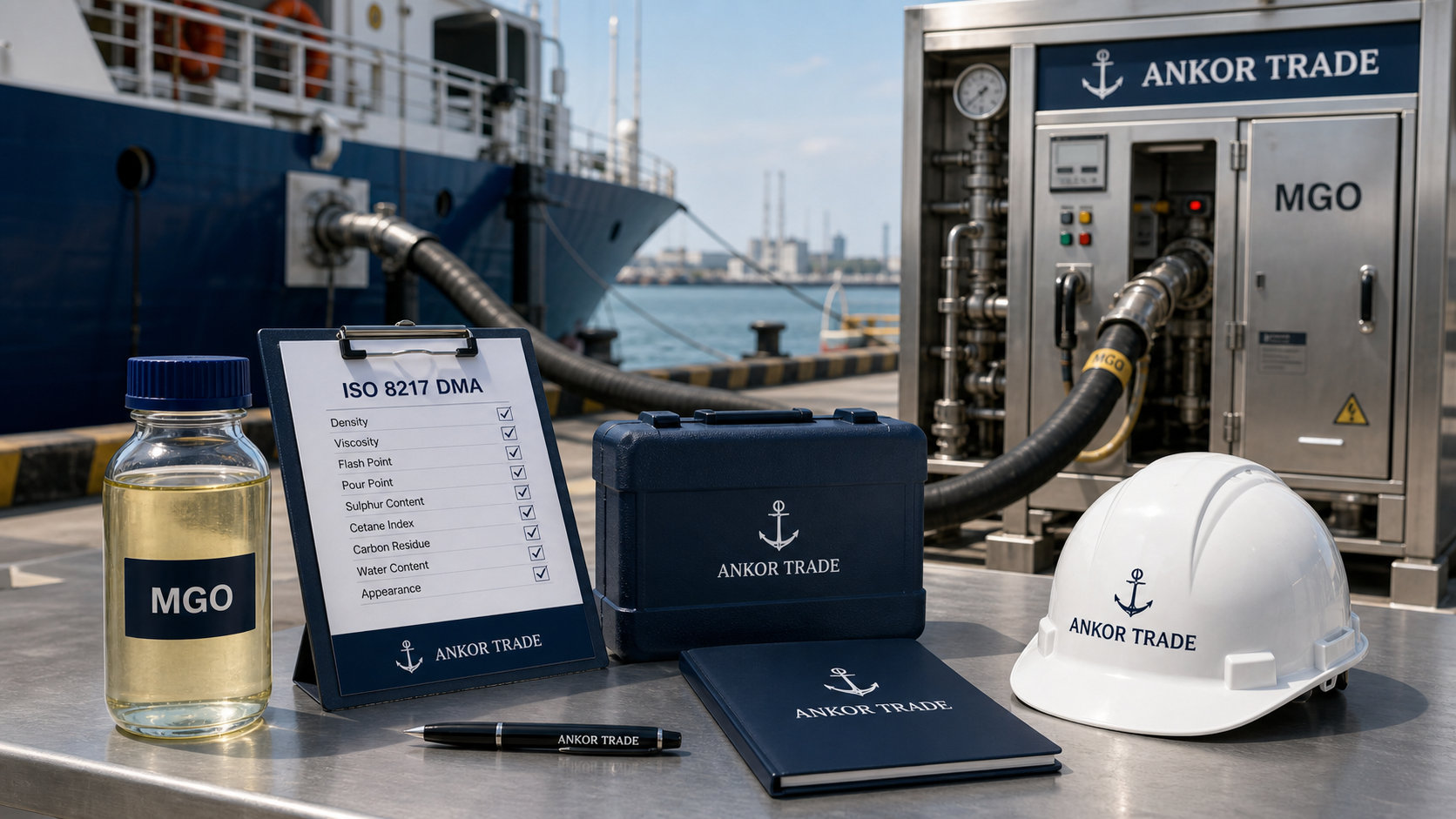 Illustrative marine gasoil sample with vessel operation