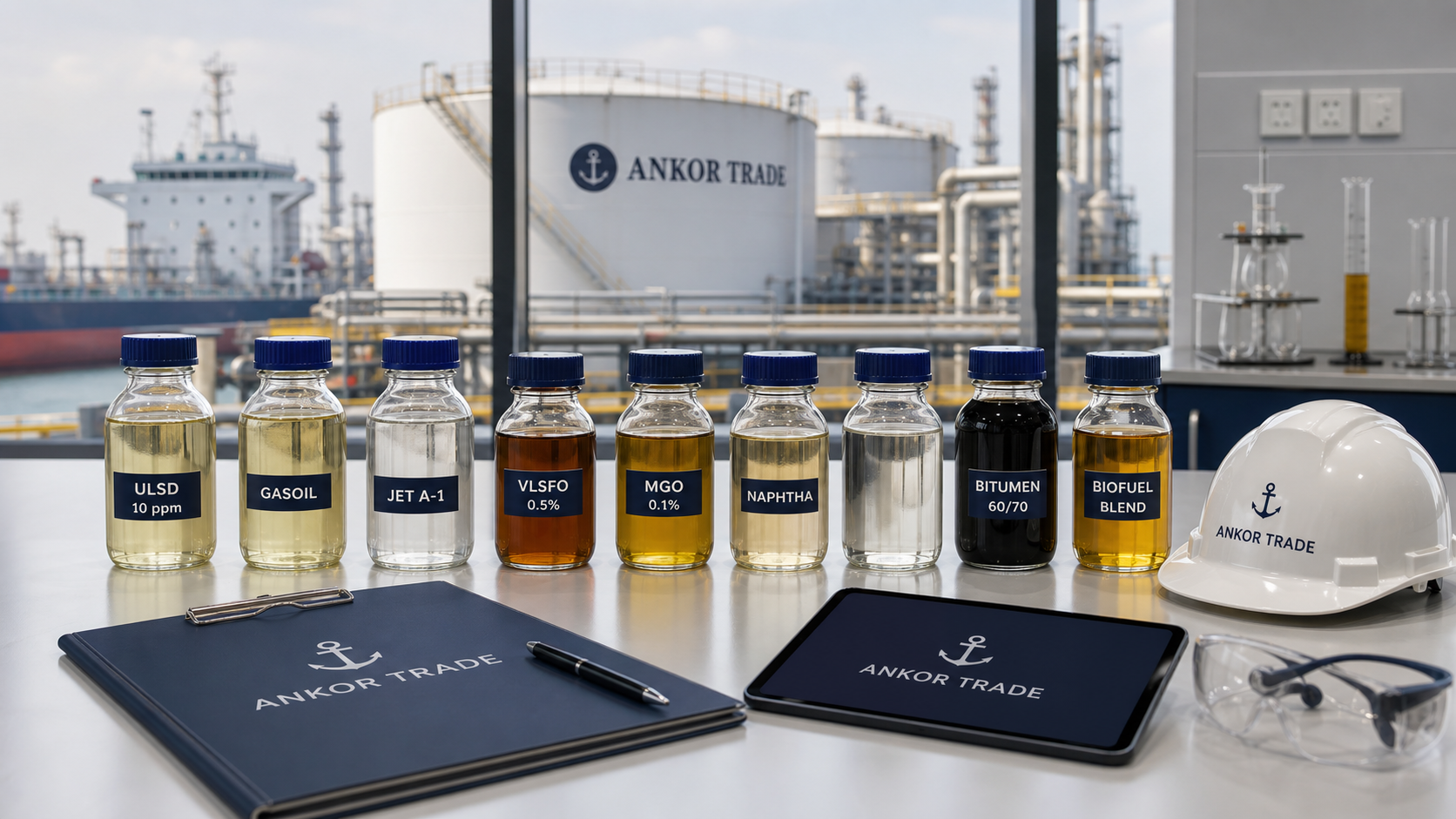 Illustrative refined petroleum product samples and documentation
