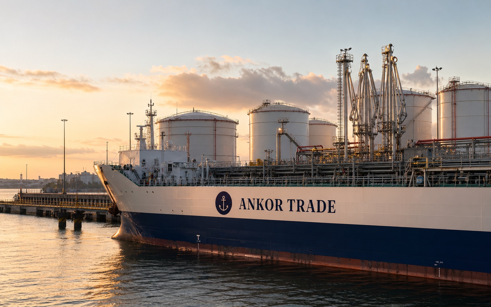 ANKOR TRADE tanker loading at terminal